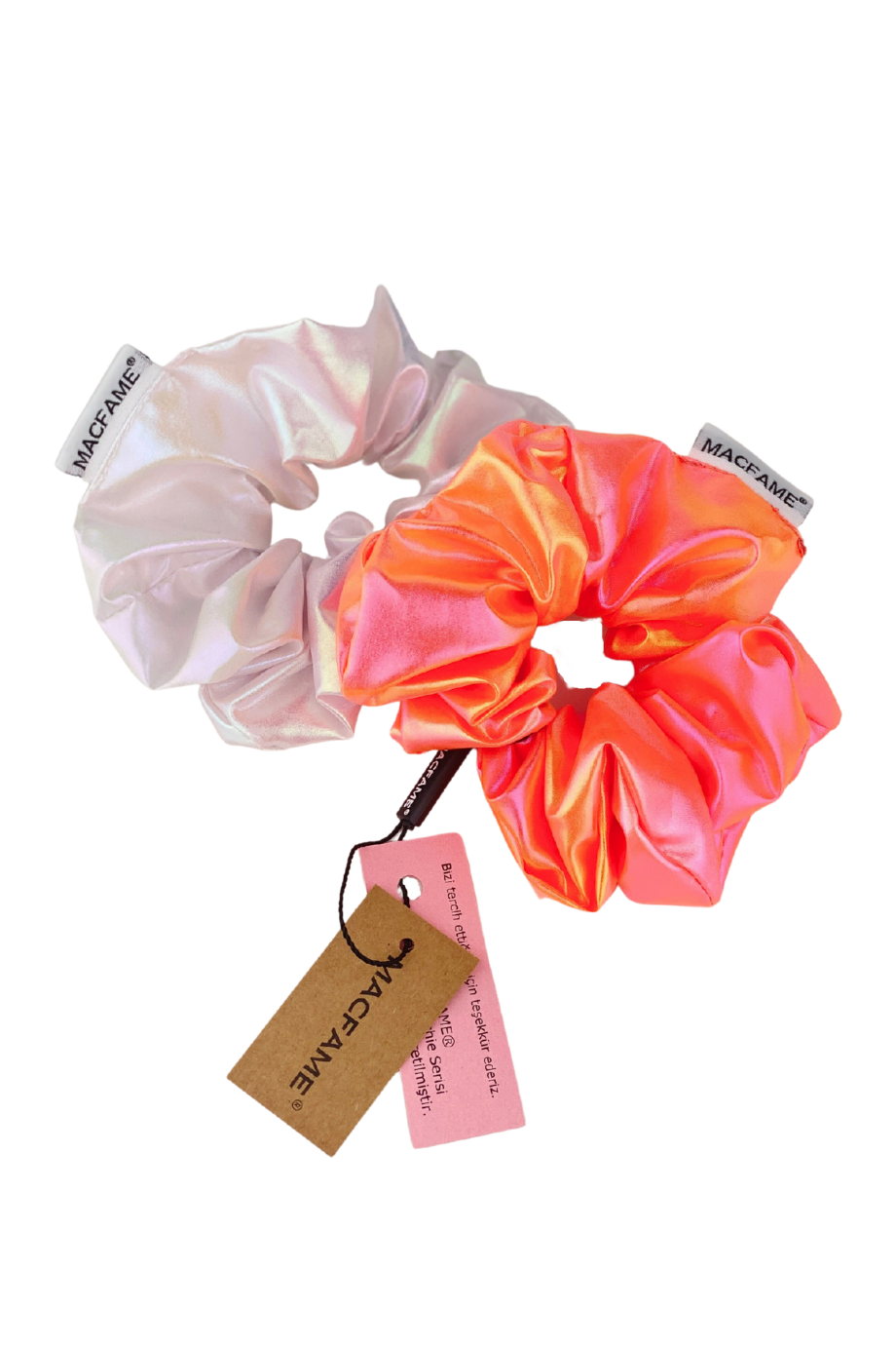 İkili Su Tutmaz Büyük Scrunchie Toka Seti