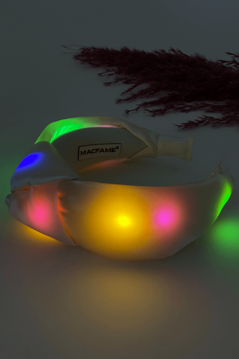 Işıklı Süngerli Taç Beyaz