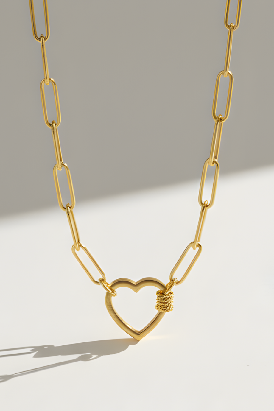 Sevgililer Günü Hediyesi Kalpli Kolye Gold