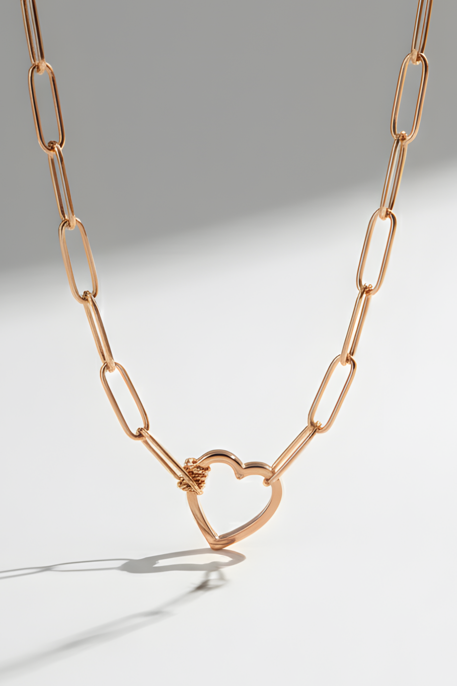 Kalpli Çelik Kolye Rose Gold