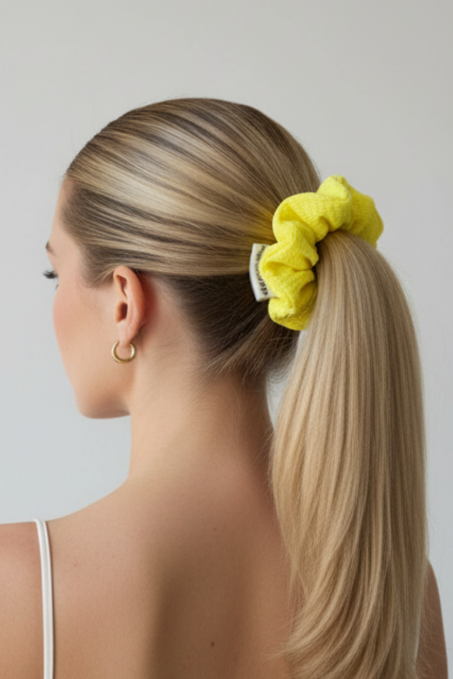 Butter Yellow Scrunchie Lastik Toka