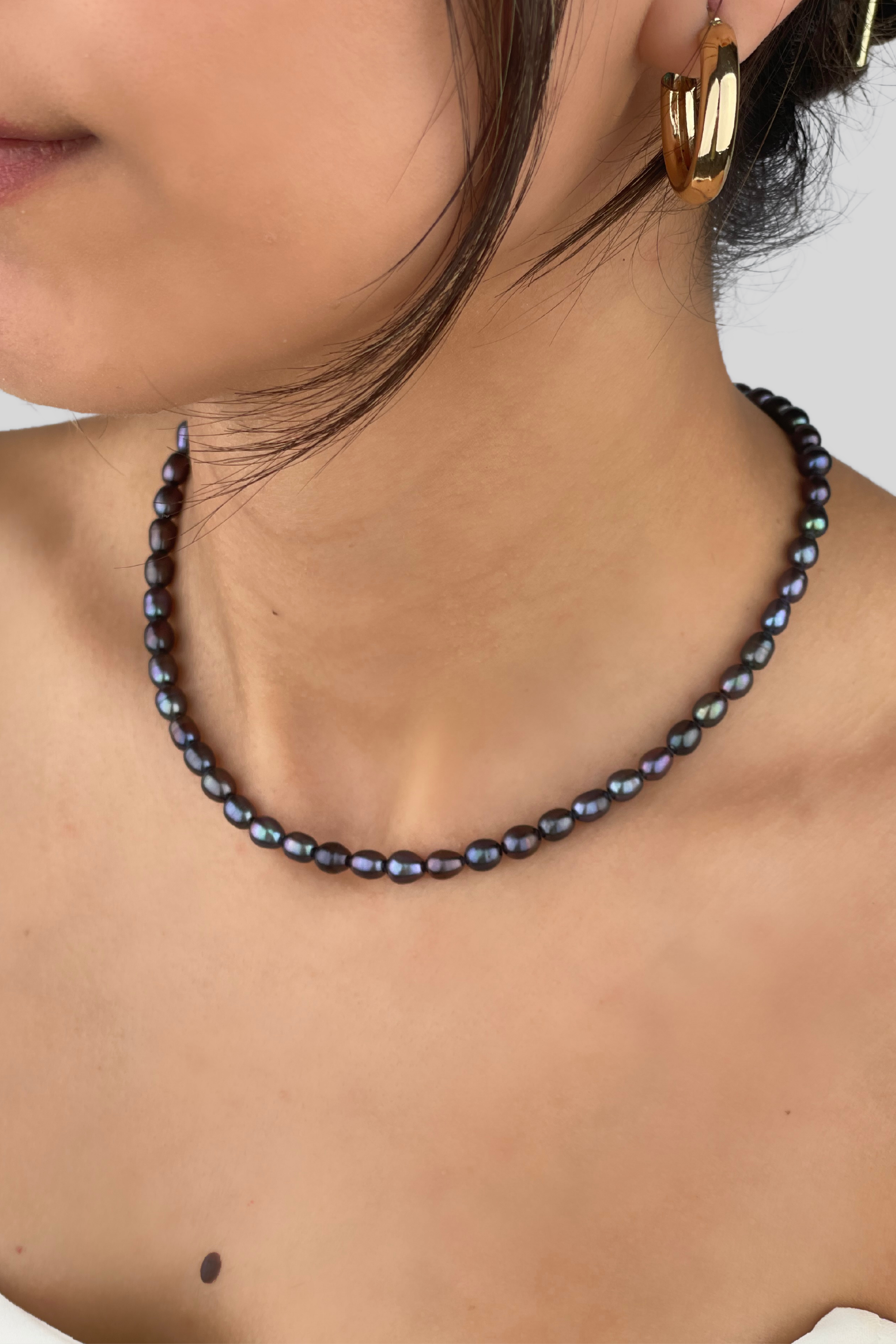 Siyah İnci Kadın Kolye