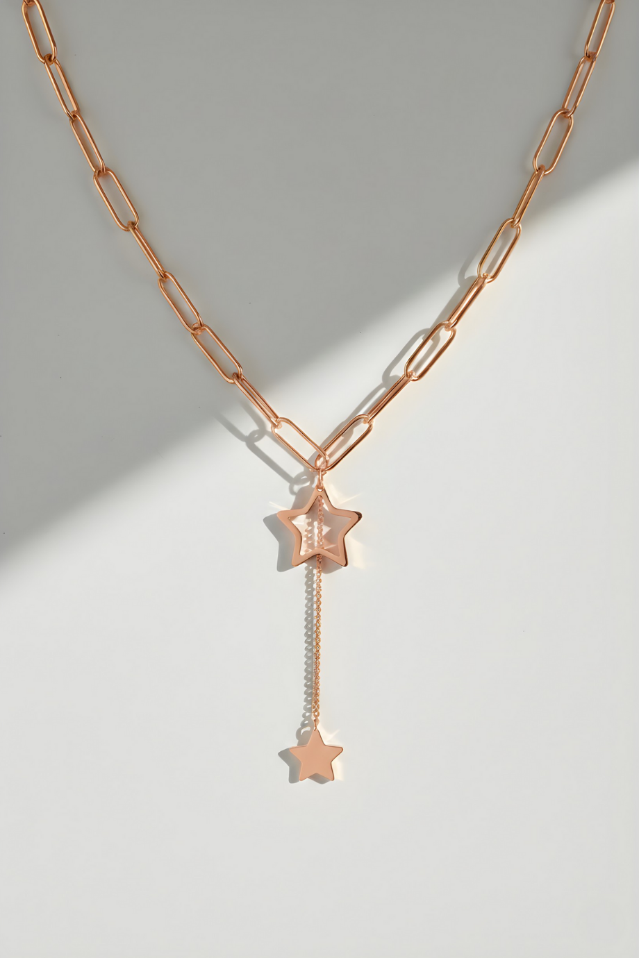 Çelik Yıldız Kolye Rose Gold