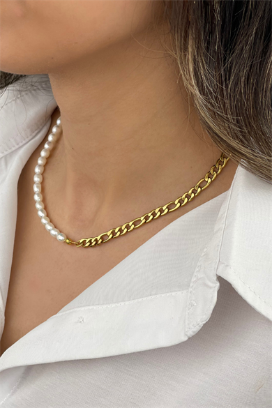 Gerçek İnci Yarım Kolye