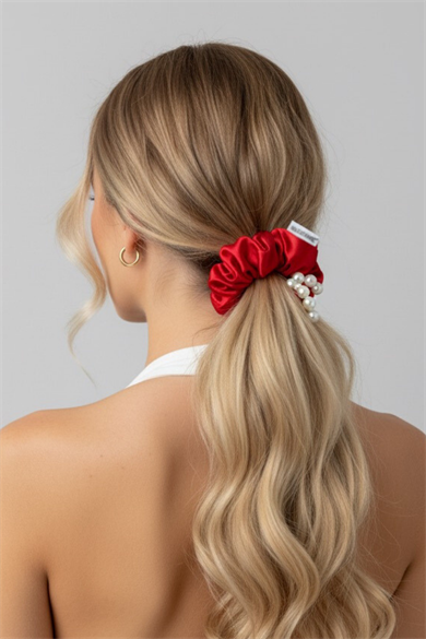 Kırmızı Yılbaşı Saç Aksesuarları