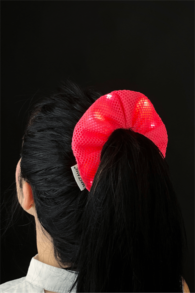 Işıklı Lastik Toka Neon Pembe