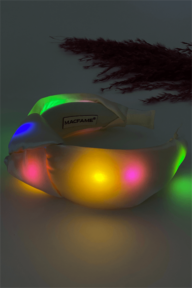 Işıklı Süngerli Taç Beyaz