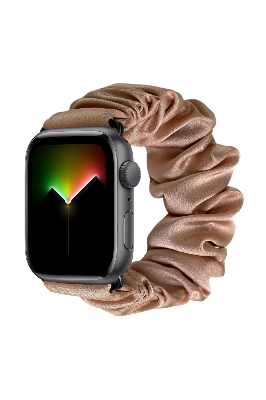 Scrunchie Apple Watch Band Latte Silk