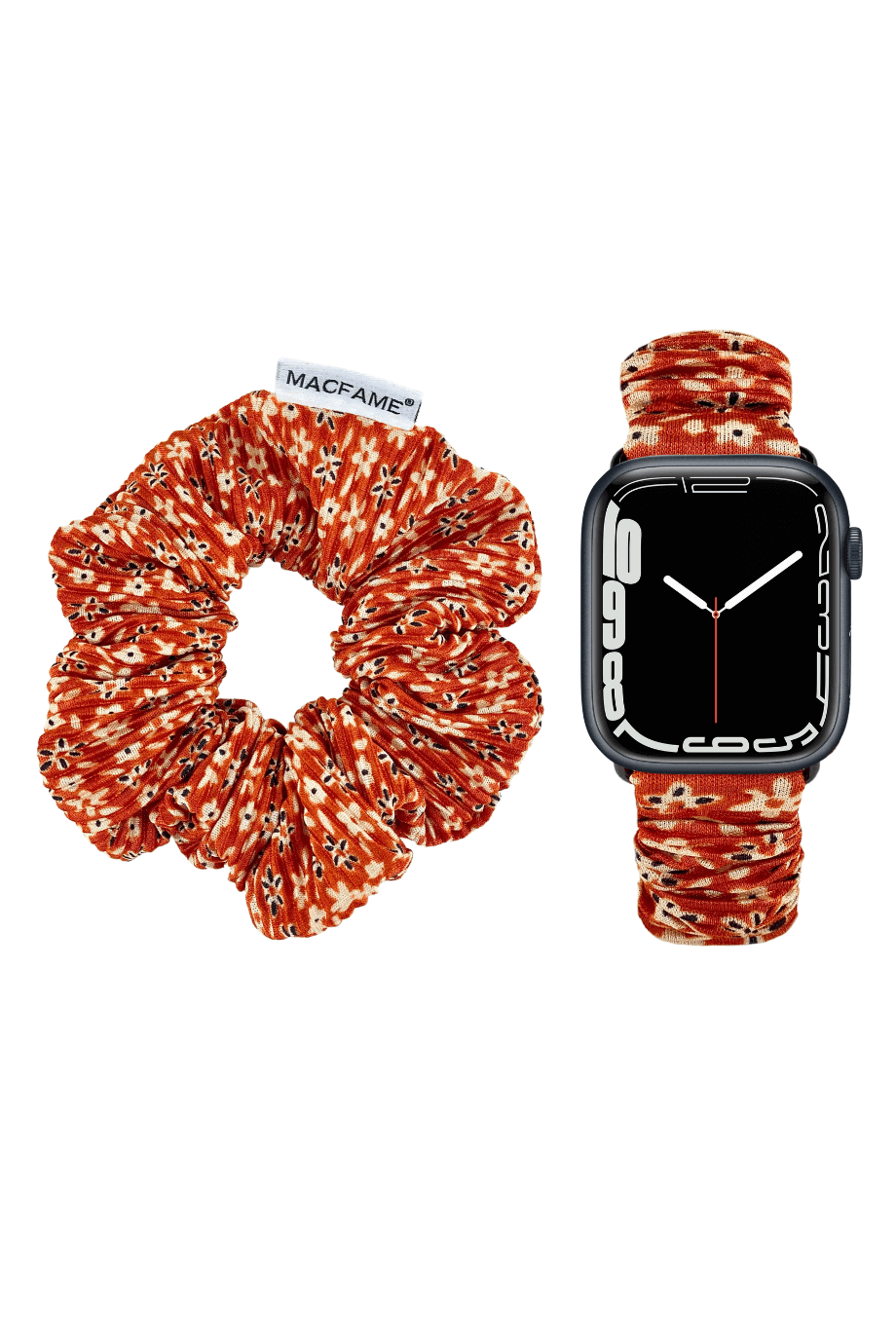 Apple Watch Uyumlu Loop Kordon Papatya - Scrunchie Tokalı Set