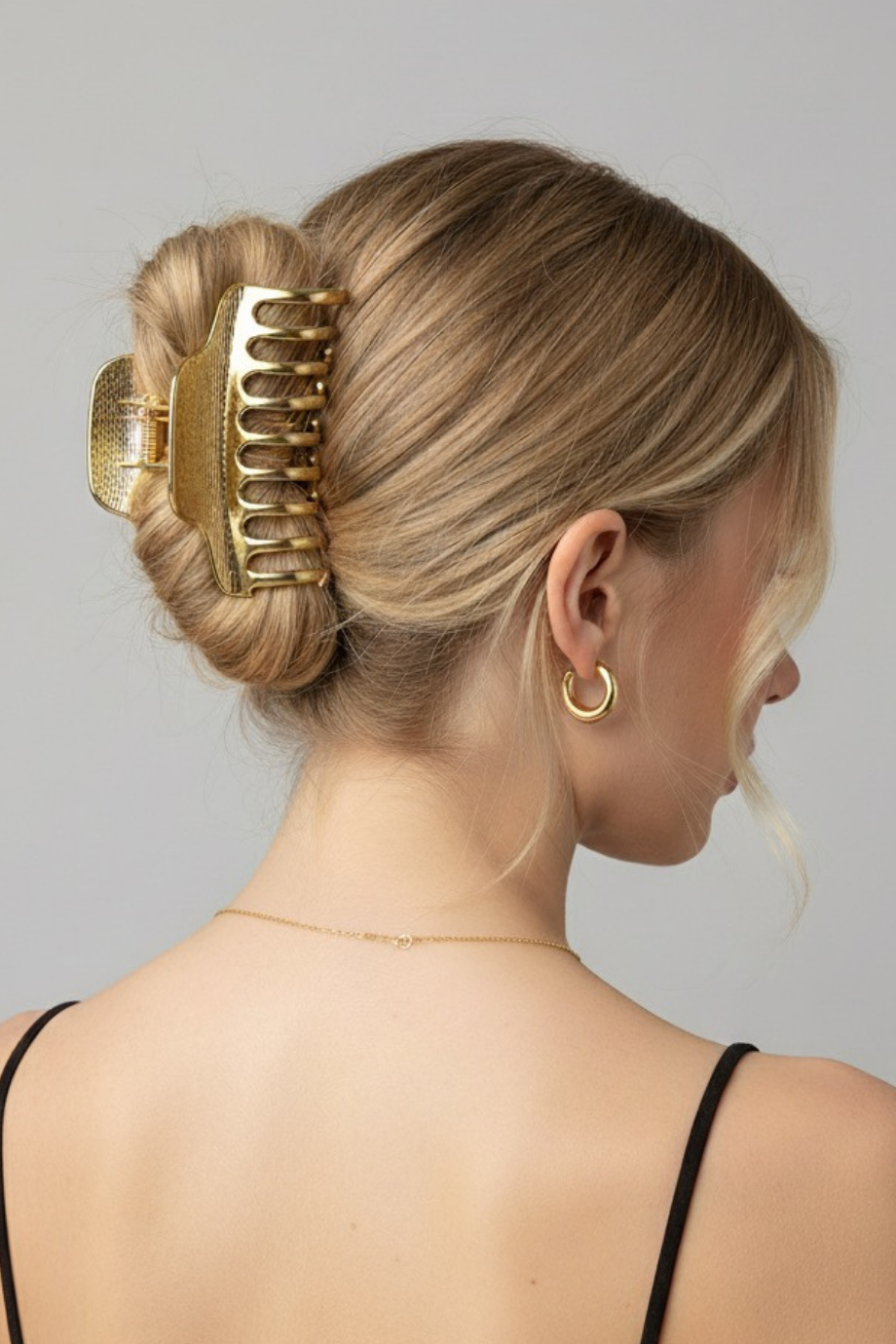 Büyük Metal Mandal Toka Gold Renk