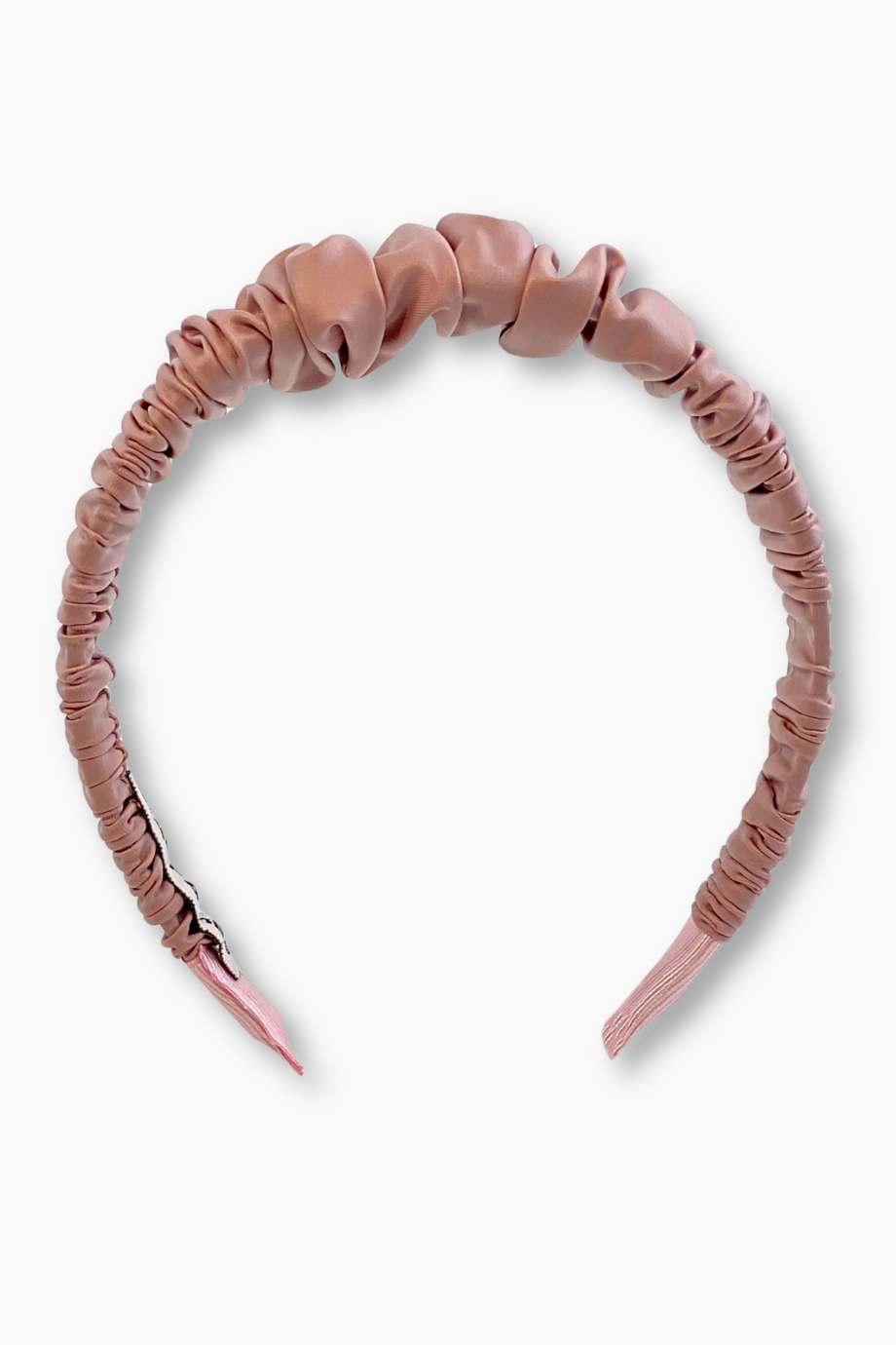 Shirred Leather Headband Powder