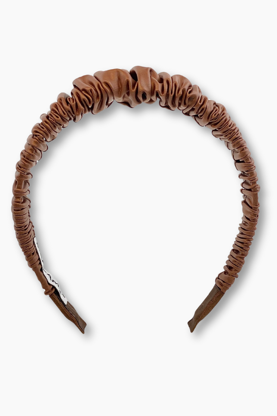 Büzgülü Deri Taç Modelleri Kahverengi