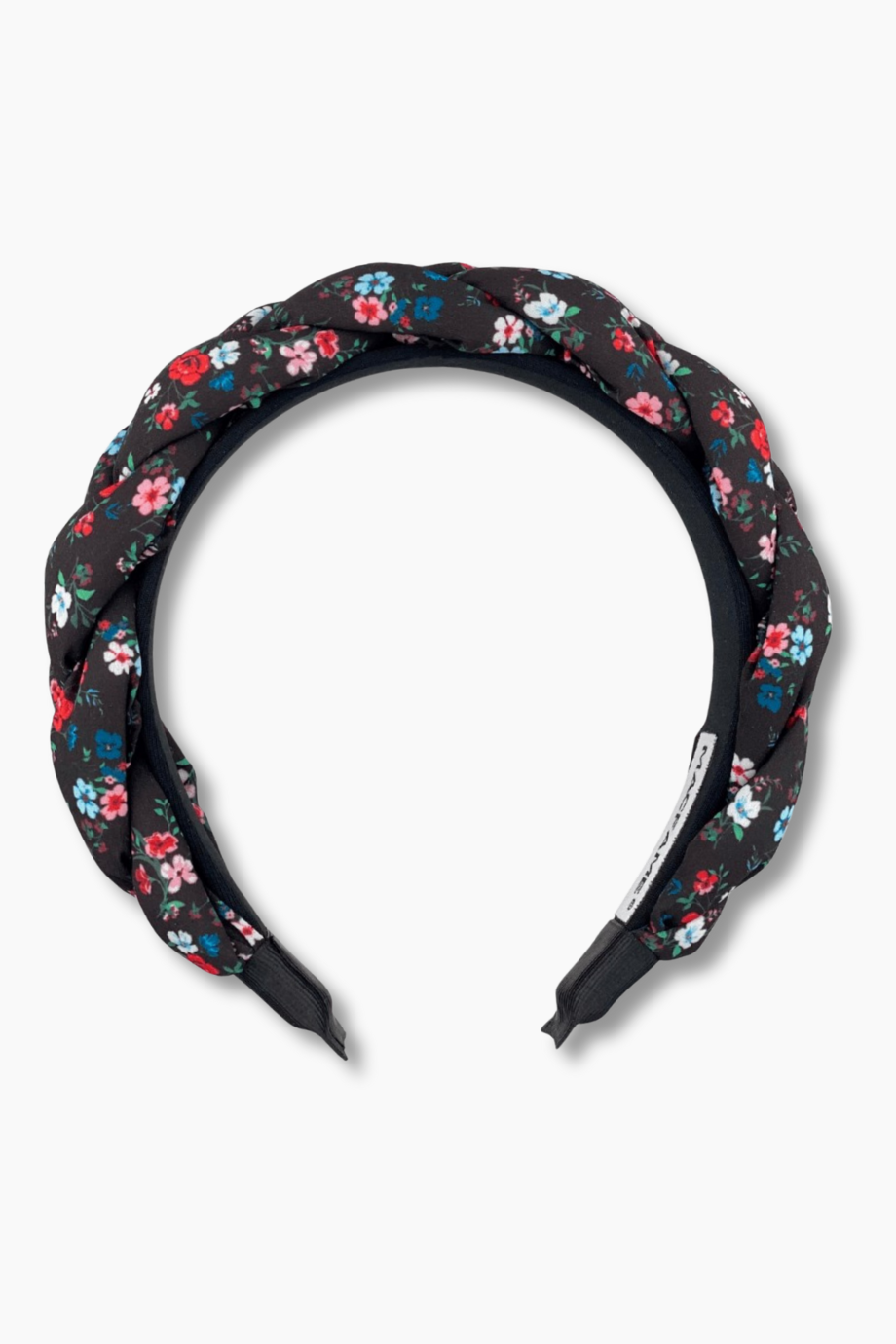 Kırmızı Çiçekli Örgü Taç Siyah