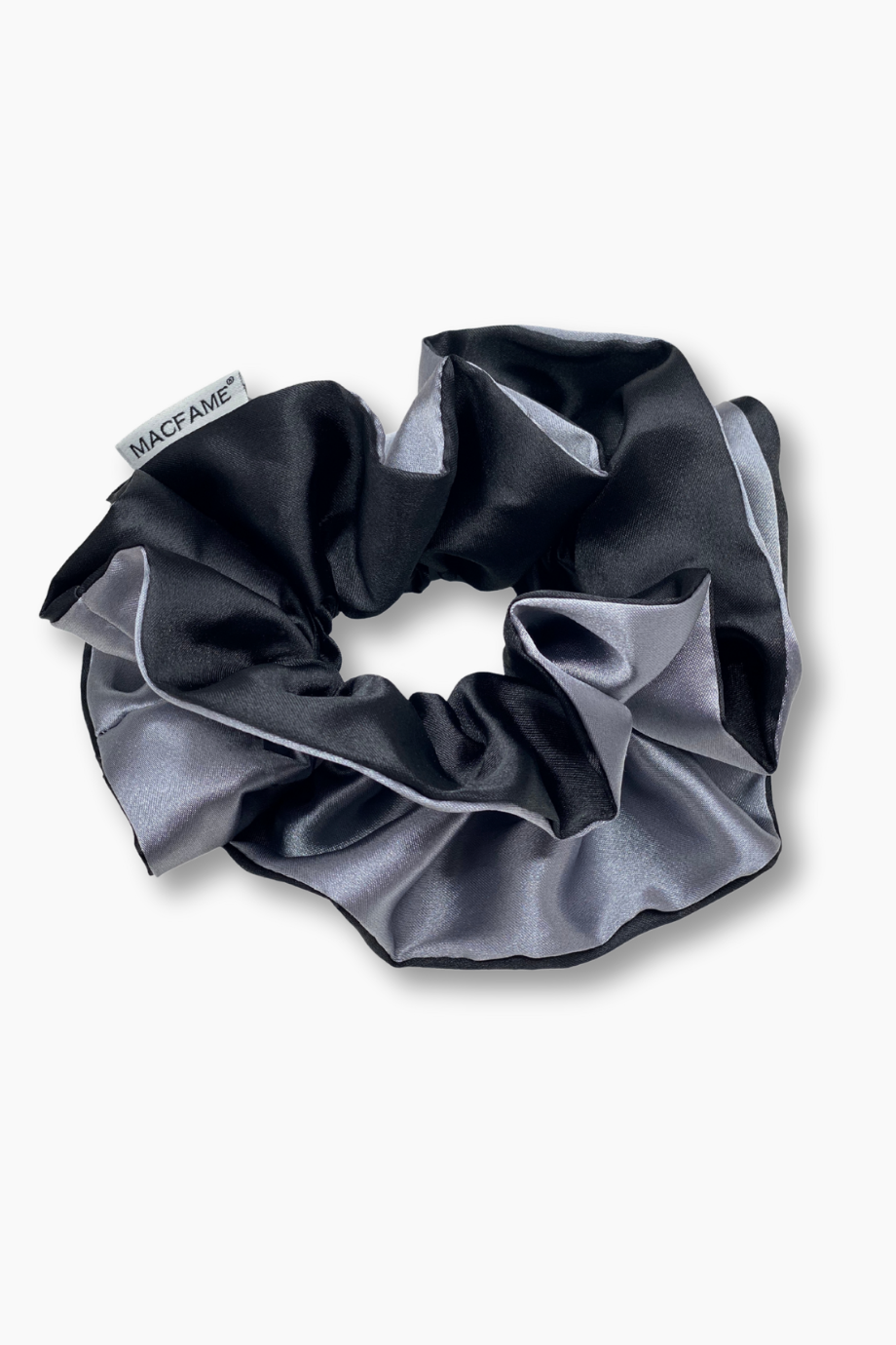 Tasarım Saten Scrunchie Toka Gri