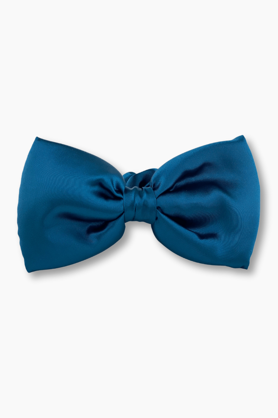 Fiyonklu Mavi Saten Scrunchie Toka