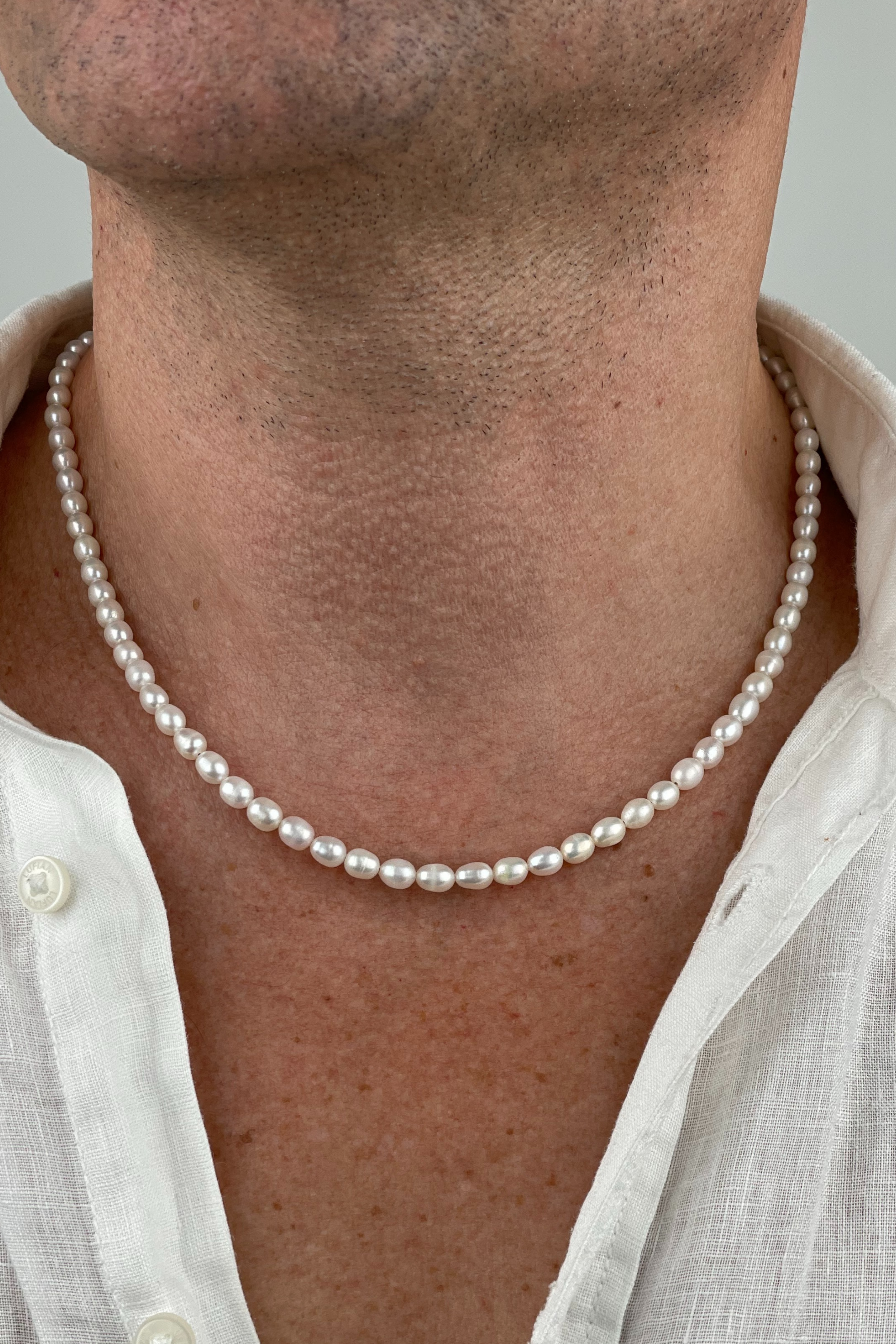 Gerçek İnci Erkek Kolye