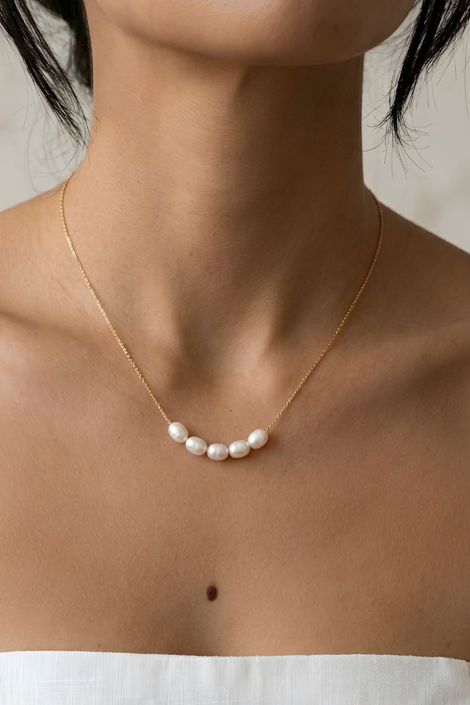 Real Pearl Chain Necklace