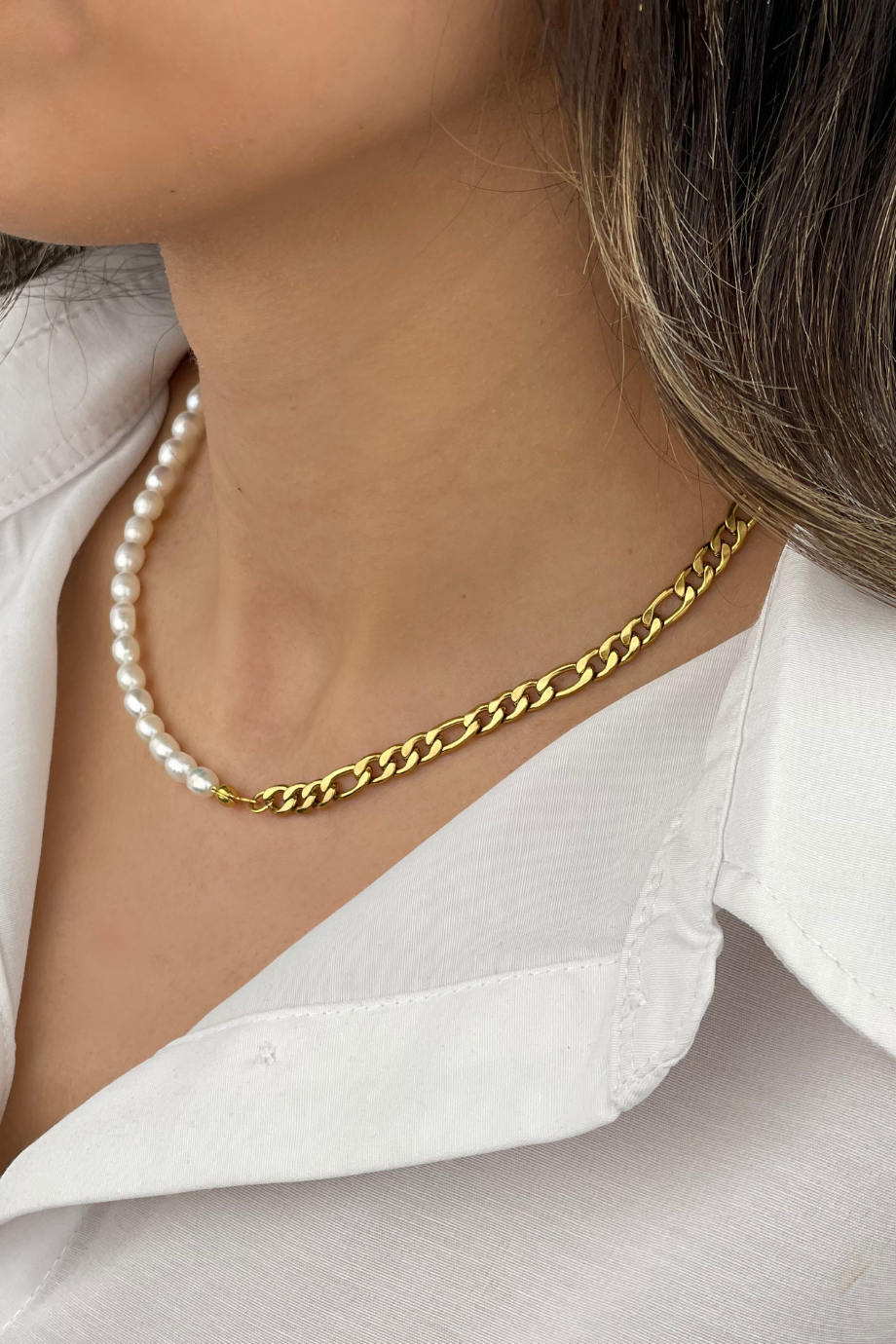 Gerçek İnci Yarım kolye