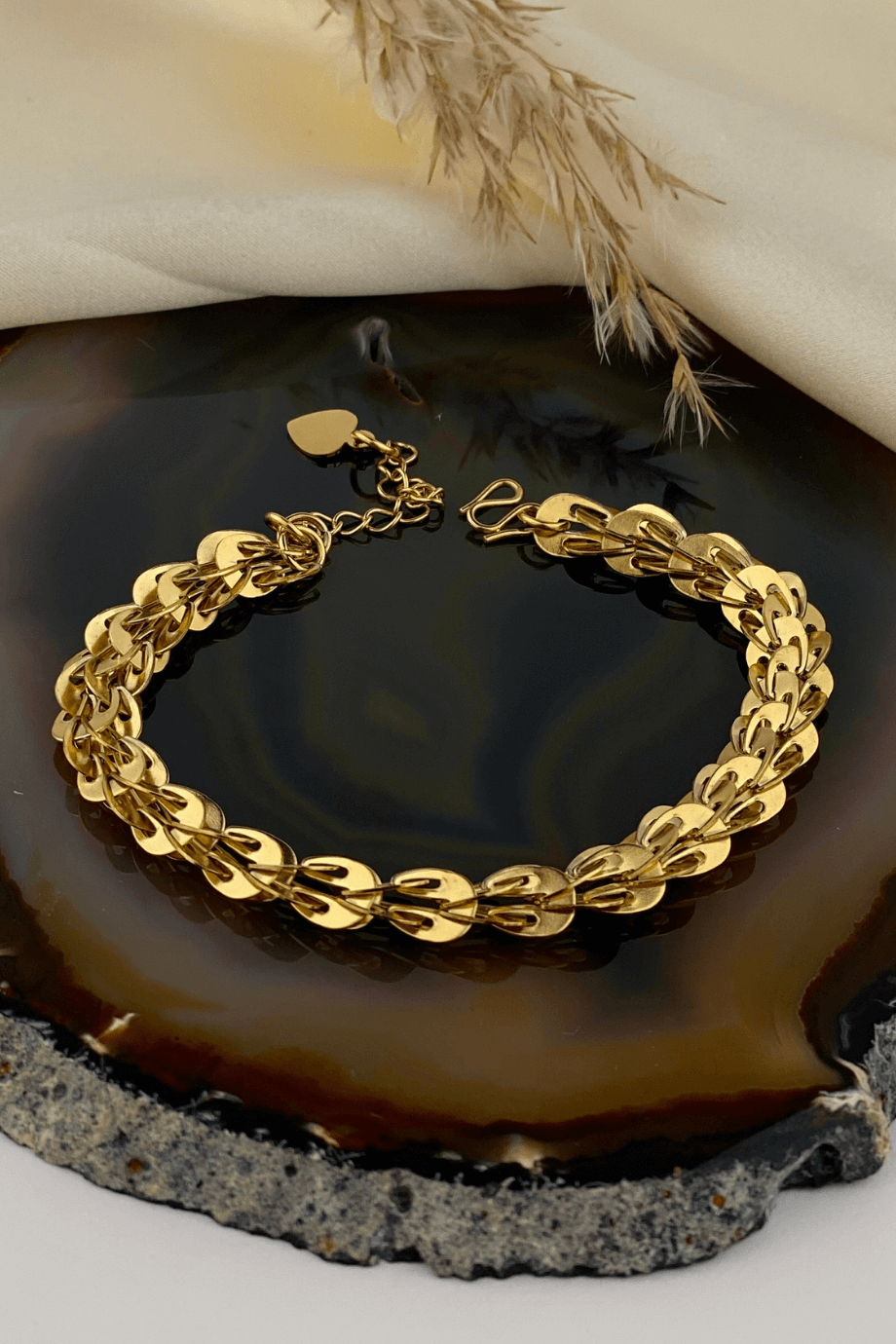 Gold Plated Scaly Bracelet