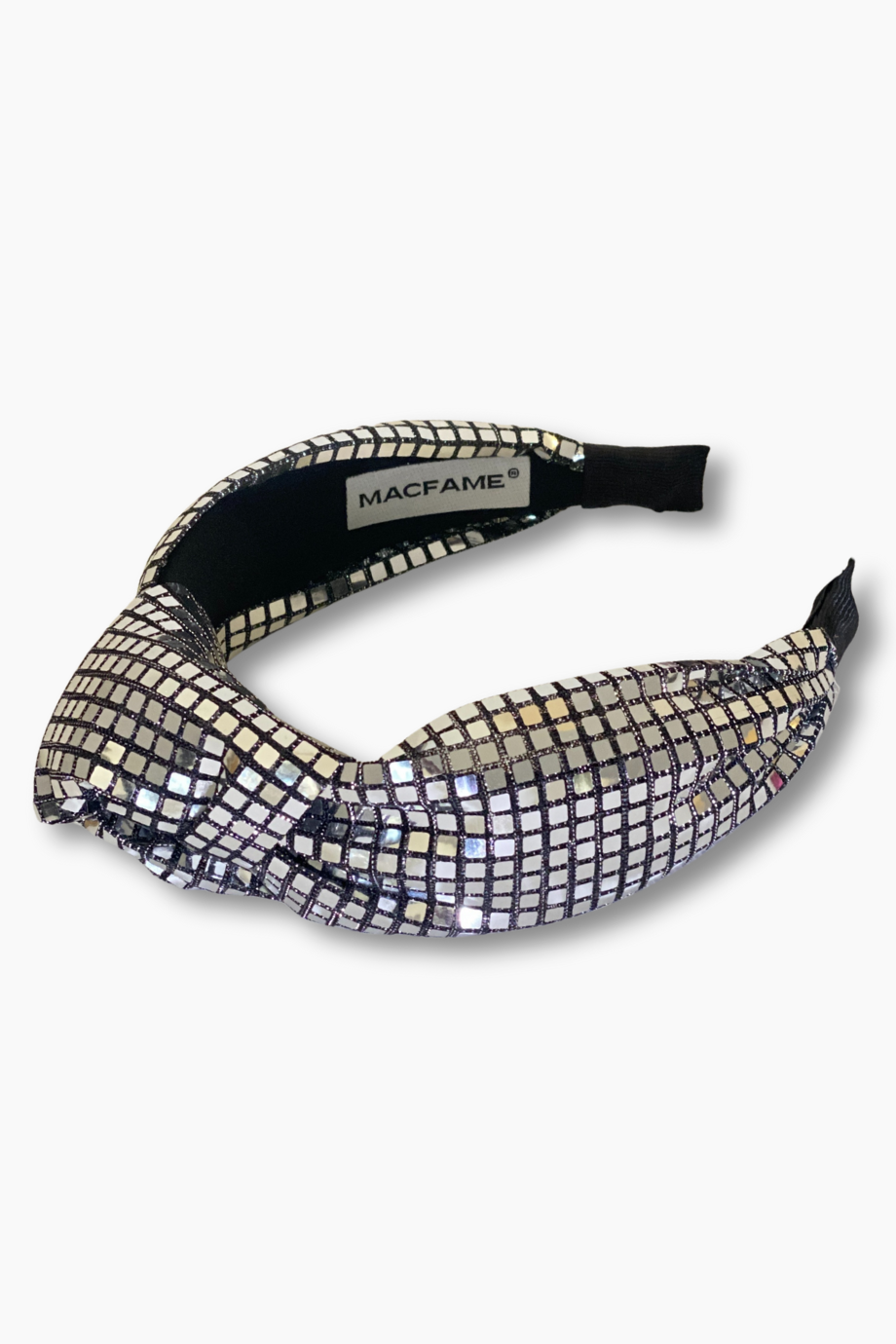 Gümüş Kare Pullu Düğümlü Taç