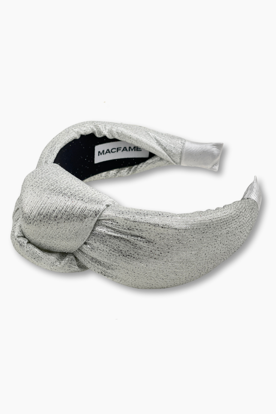 Silver Silvery Knotted Headband for Women