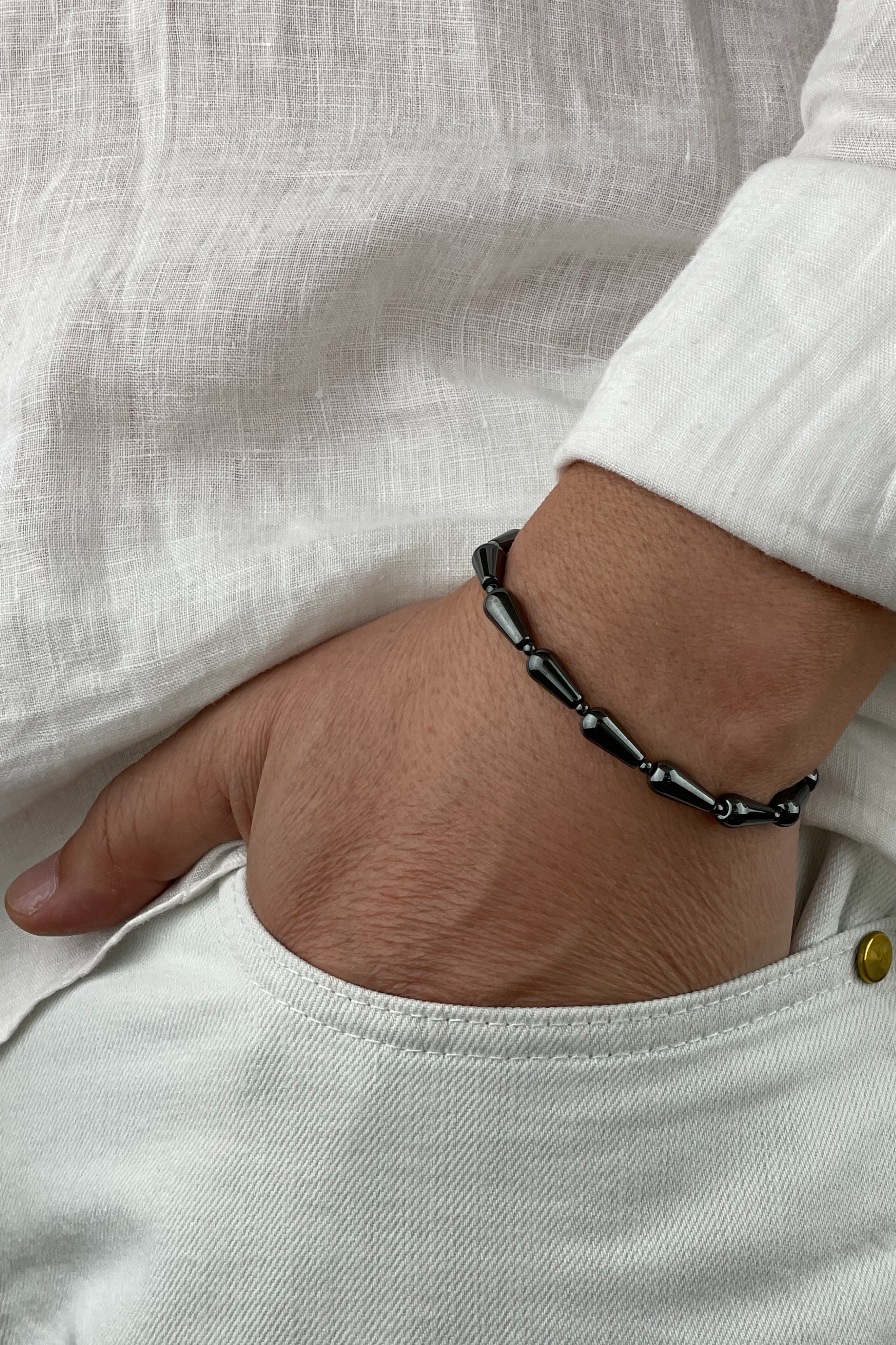 Hematit Taşlı Erkek Bileklik