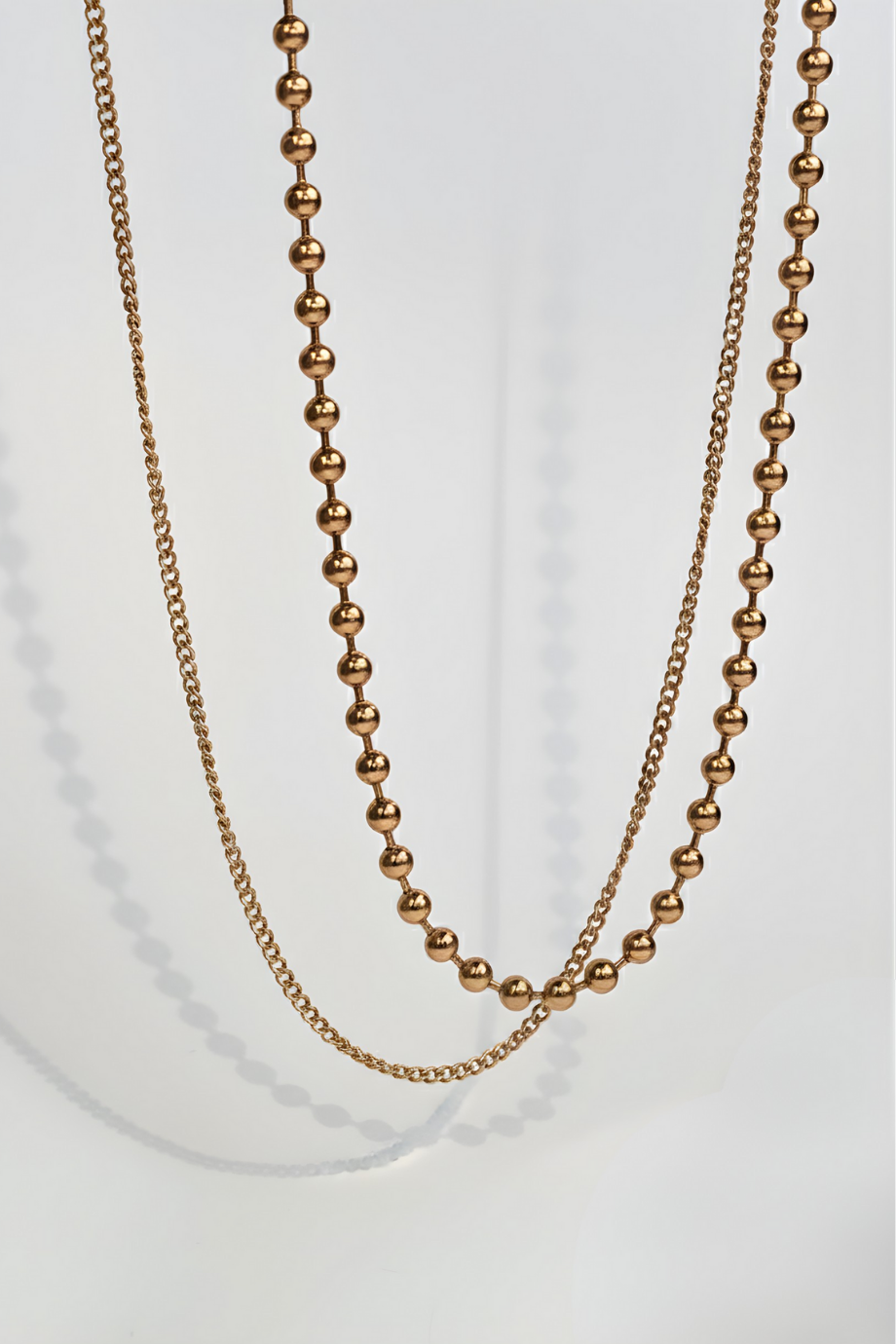 Bronze Ball Multi-Layer Necklaces