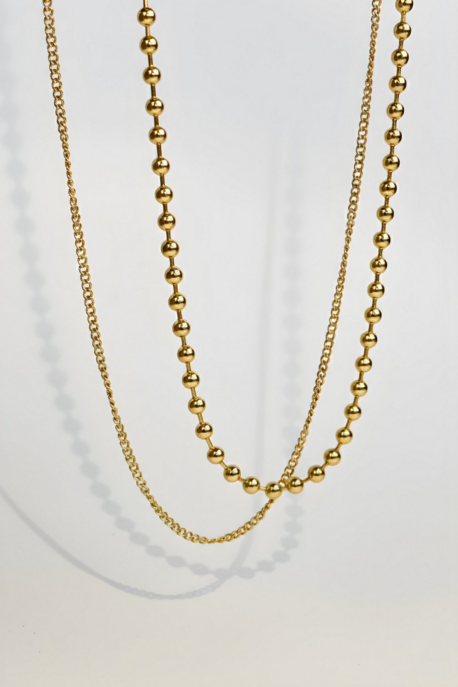 Gold Ball Multi-Layer Necklaces