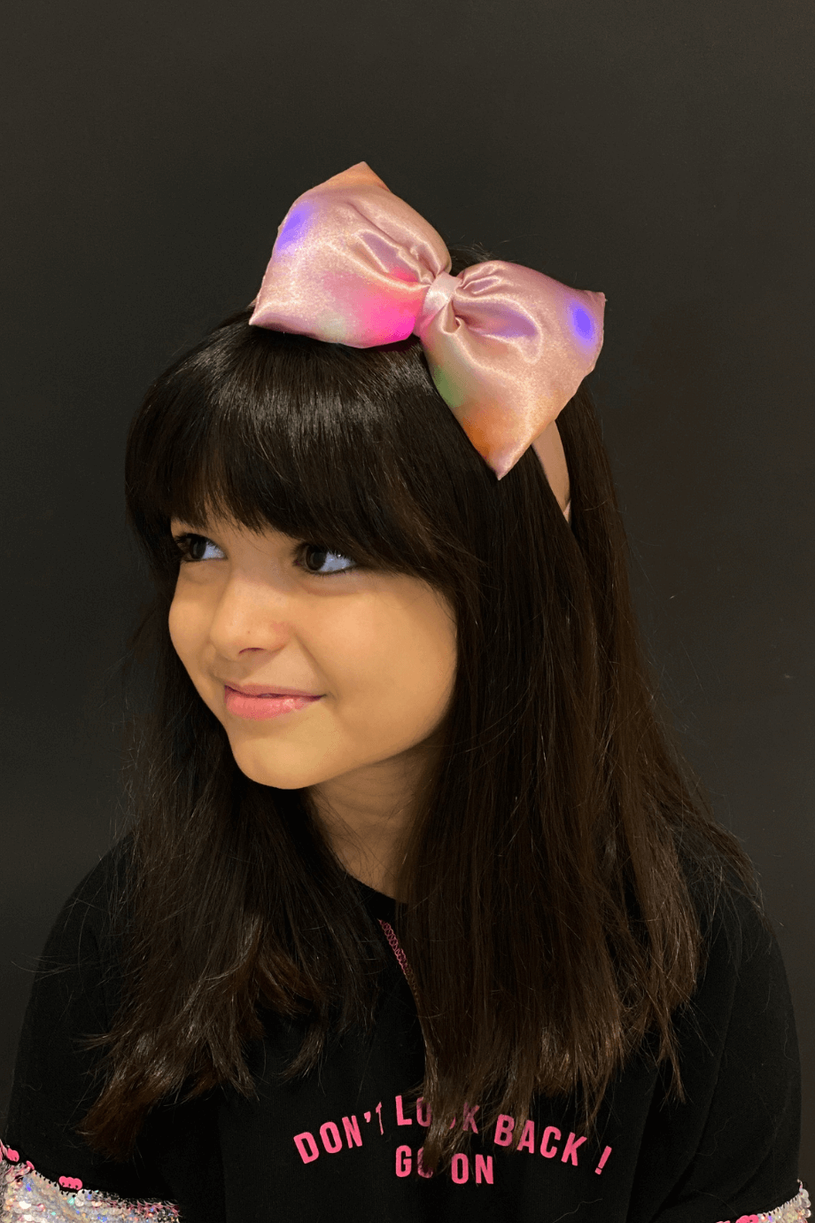 Light Up Bow Headband Powder