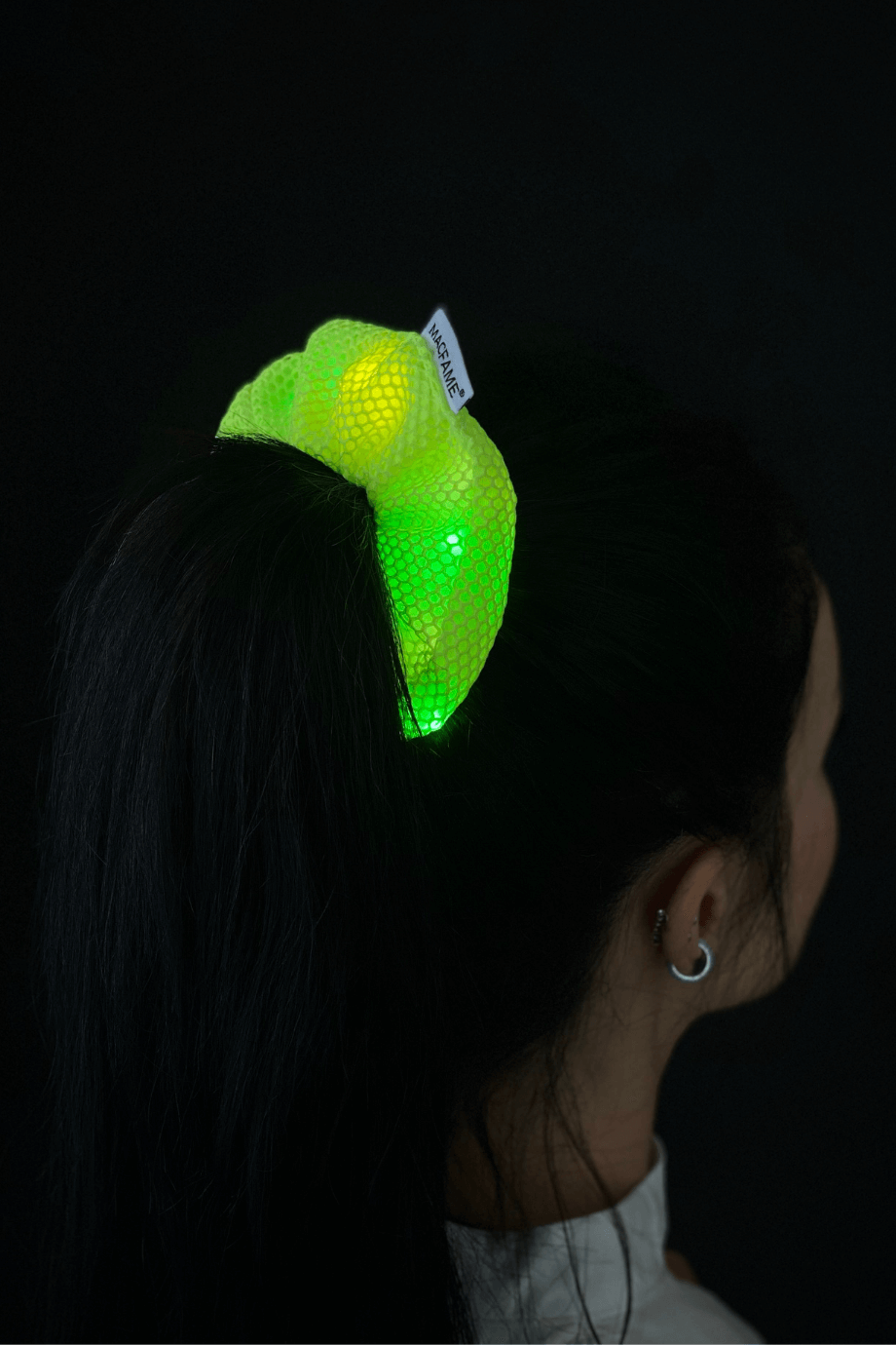 Işıklı Lastik Toka Neon Yeşil