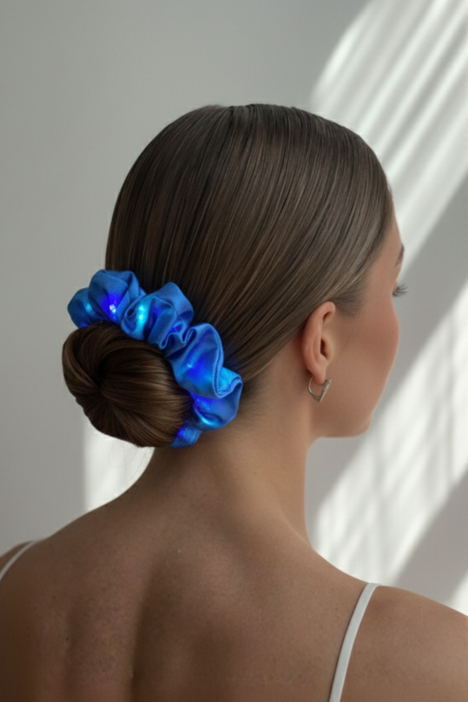 Light Up Royal Blue Satin Scrunchie