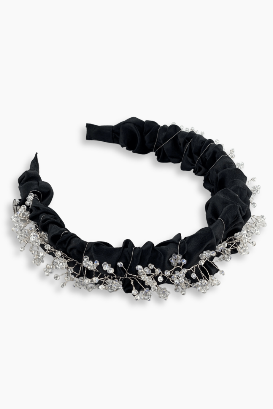 Crystal Black Bridal Headband