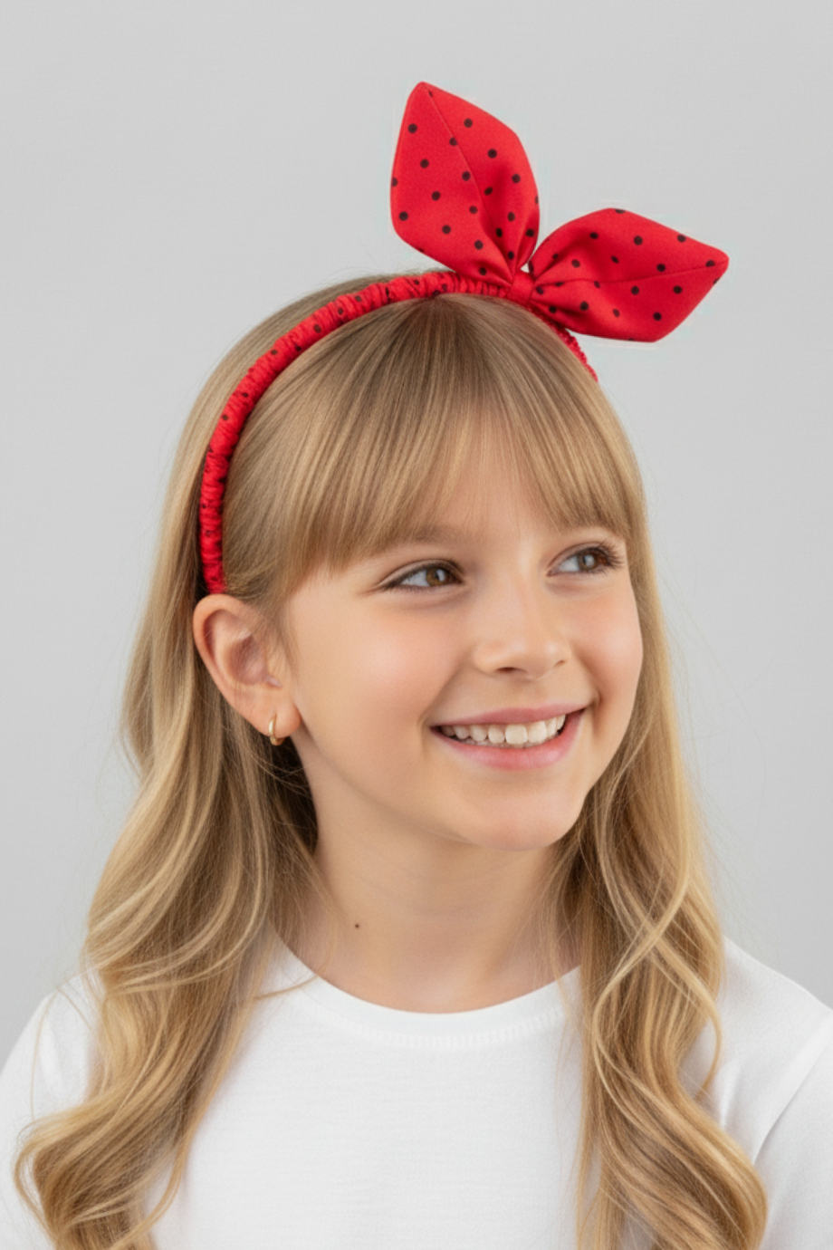 Macfame Polka Dot Double Eared Accordion Crown Red