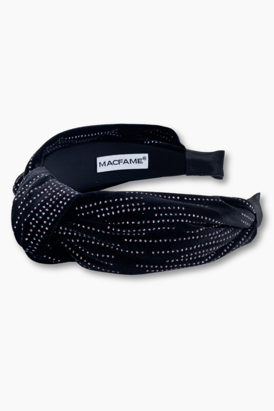 Black Velvet Headband with Stone Emblishment