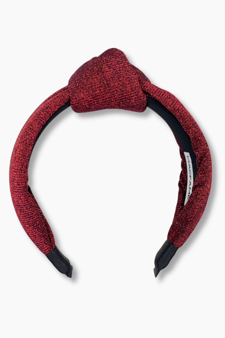 Silvery Padded Headband Burgundy