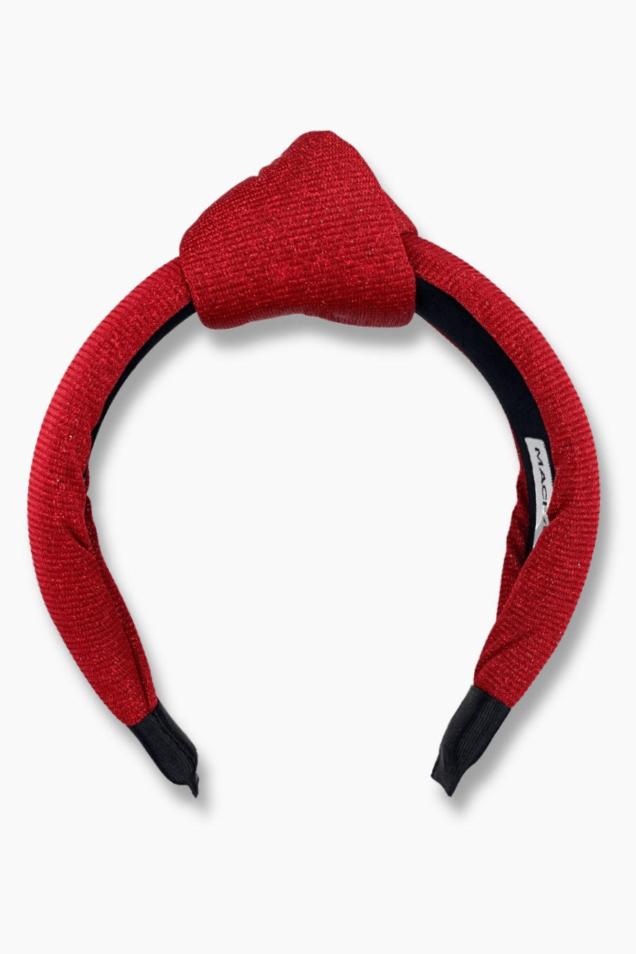 Silvery Padded Headband Red