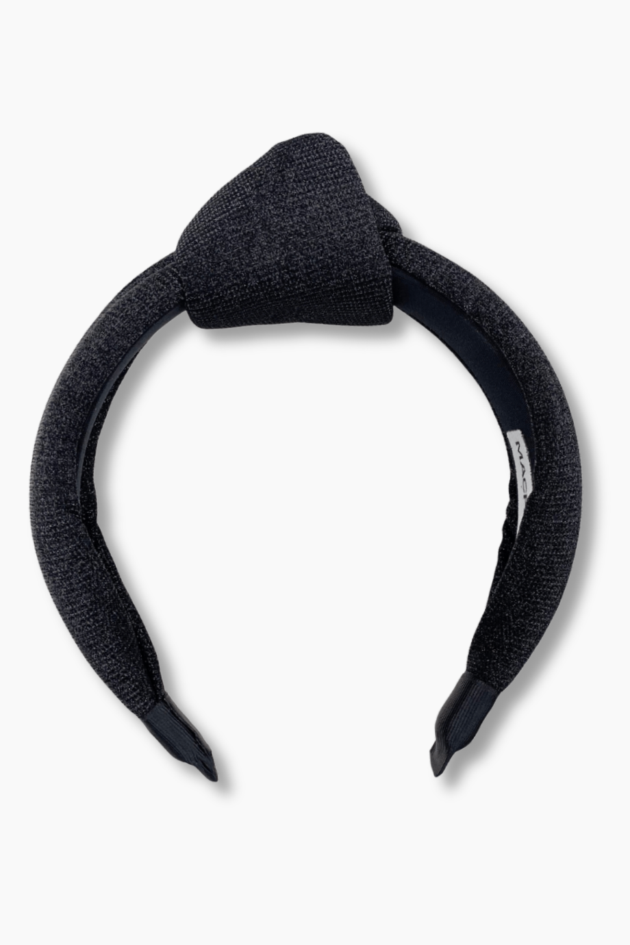 Silvery Padded Headband Black