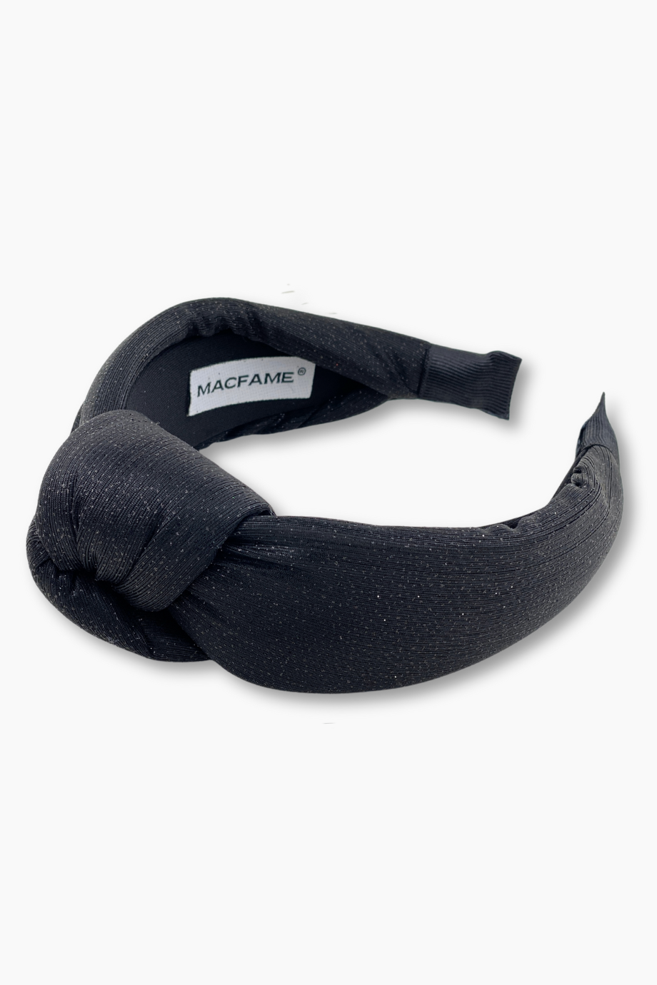 Black Silvery Knotted Headband for Women