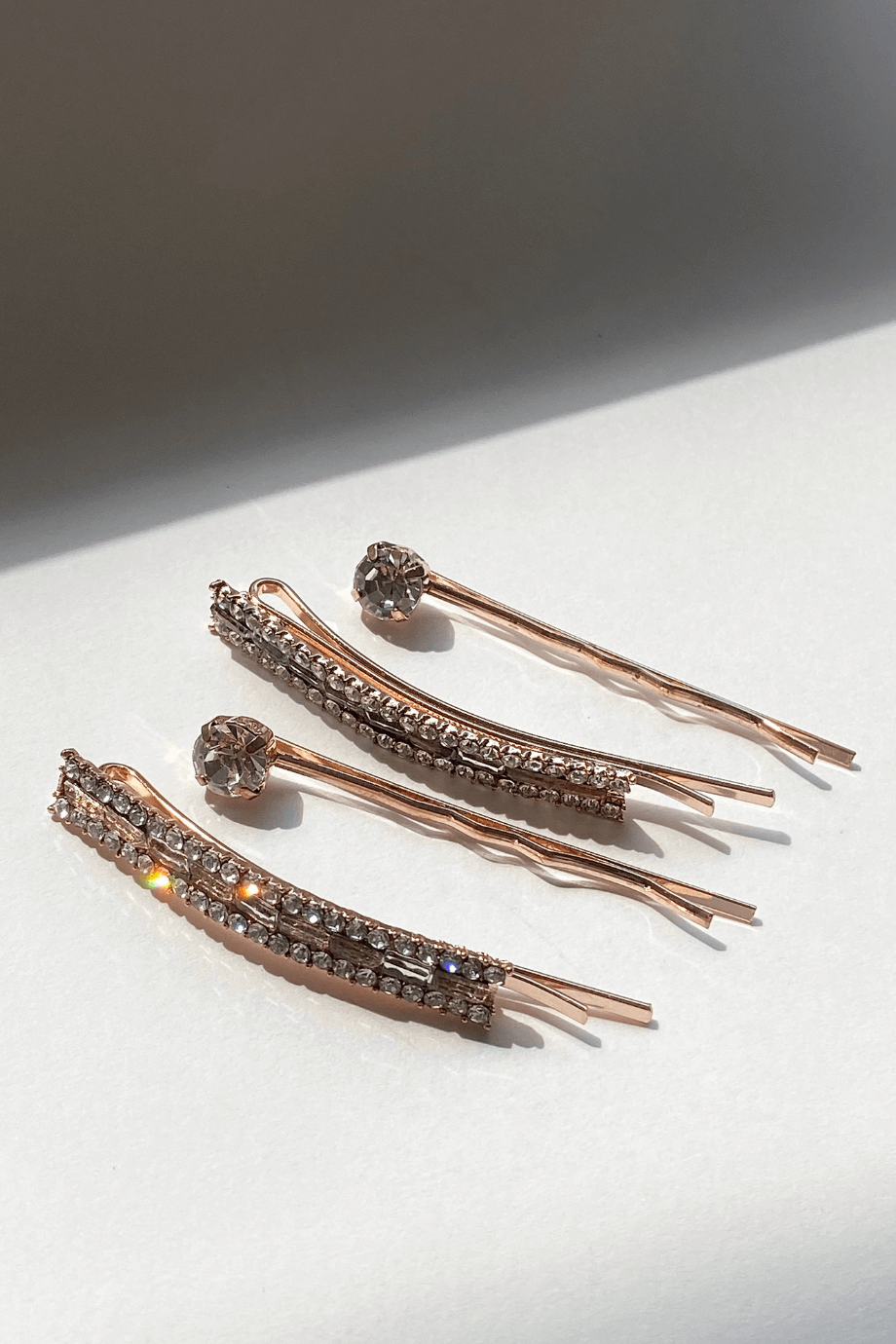 Rhinestone Embellished Hair Pin Set