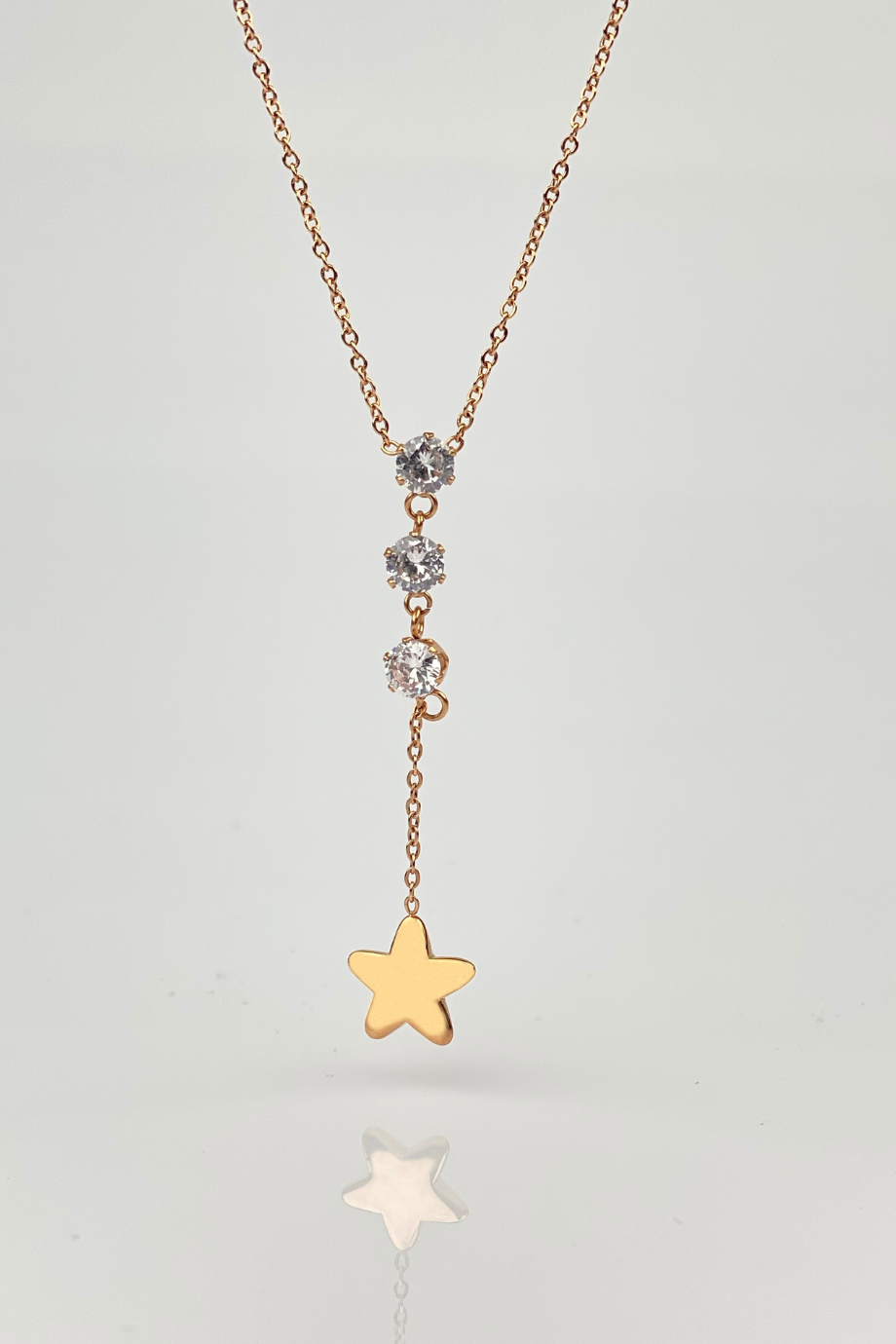 Taşlı Yıldız Kolye Bronz