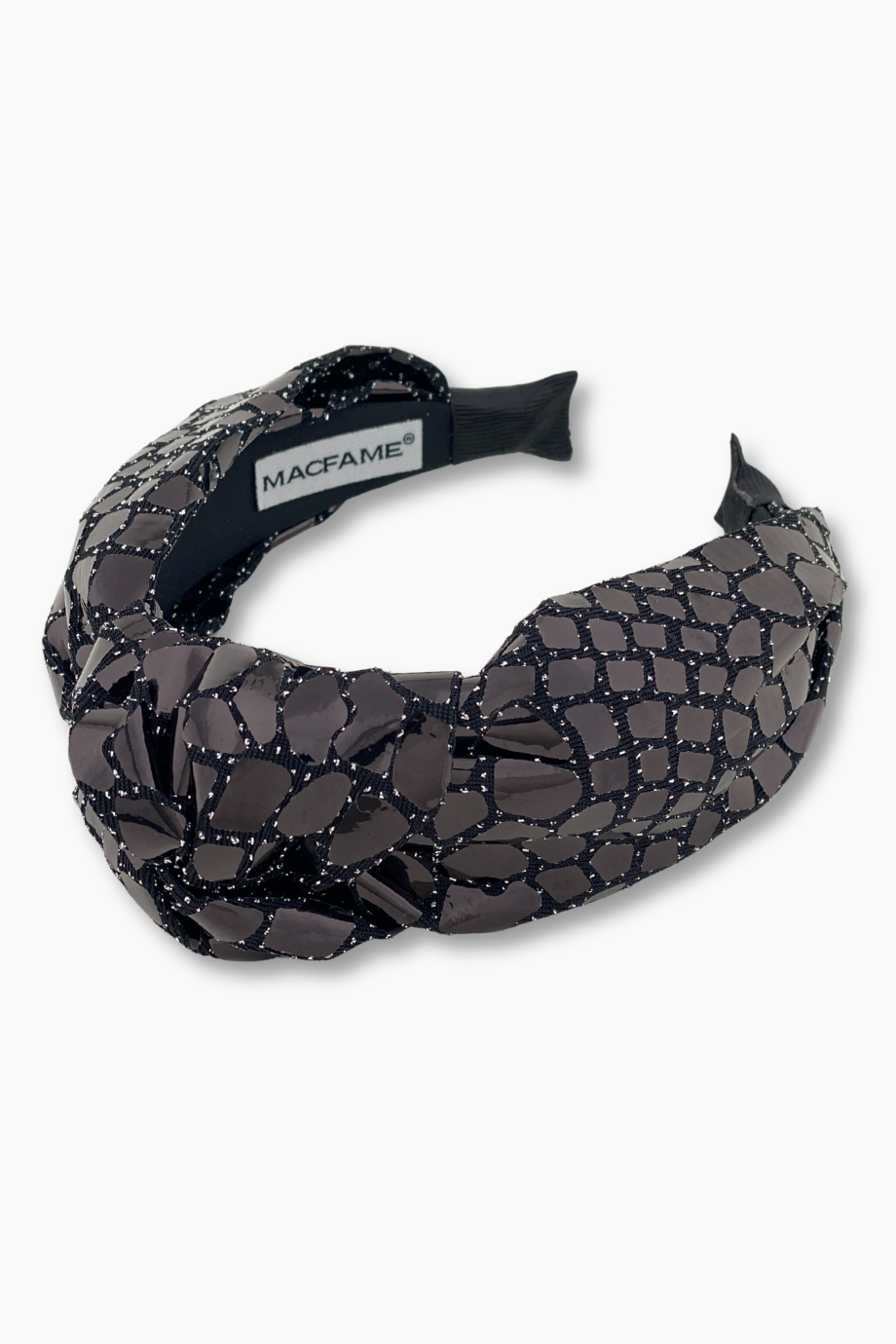 Crocodile Pattern Headband Black