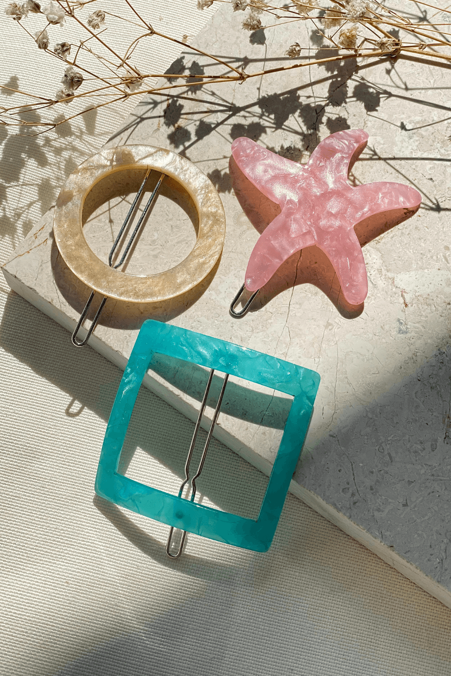 Üçlü Yan Toka Seti Renkli