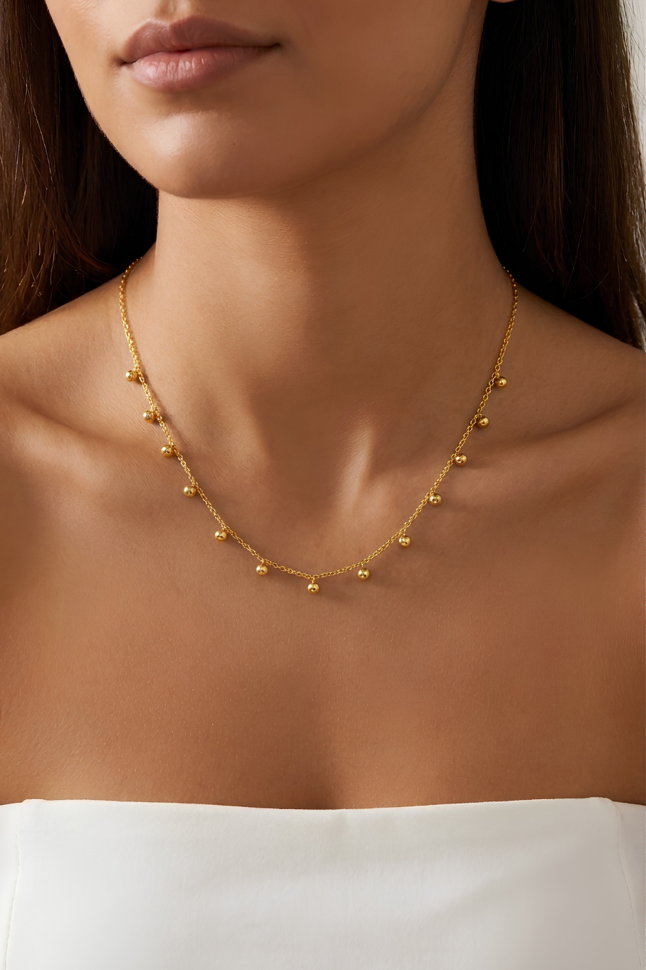 Ball Gold Chain Necklace