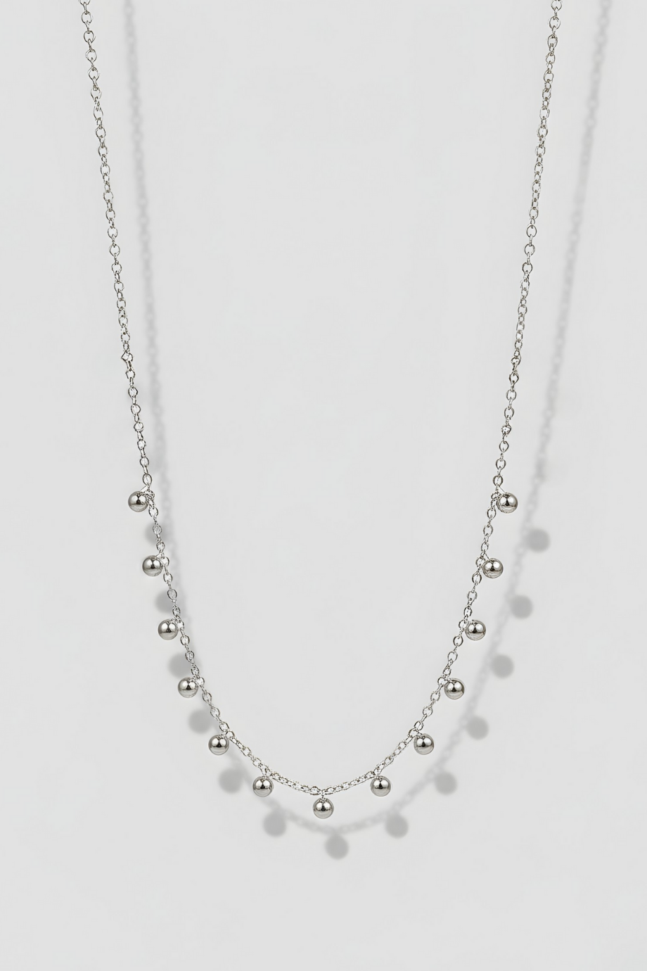 Ball Silver Chain Necklace