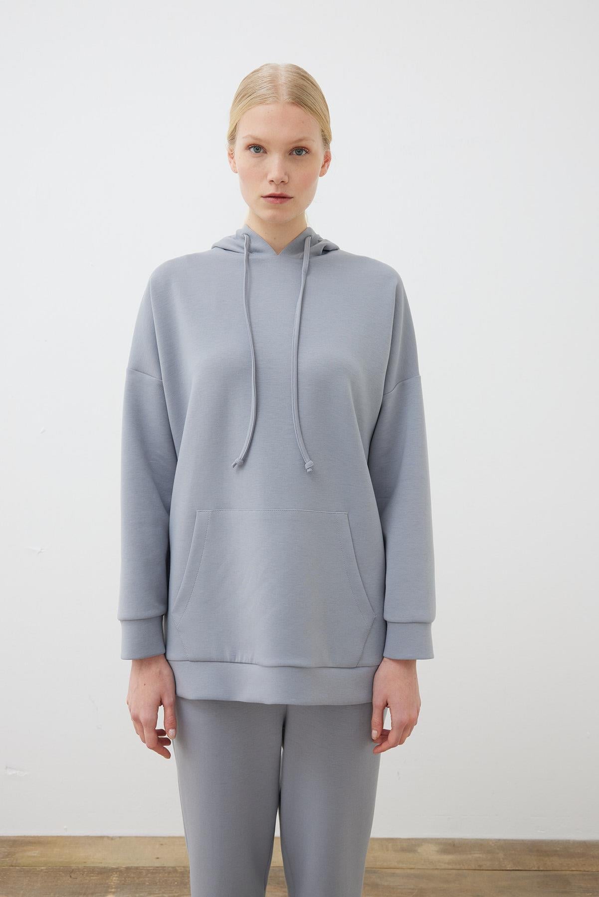 ACTIVE MODAL HODDIE PANTOLONLU TAKIM GRİ