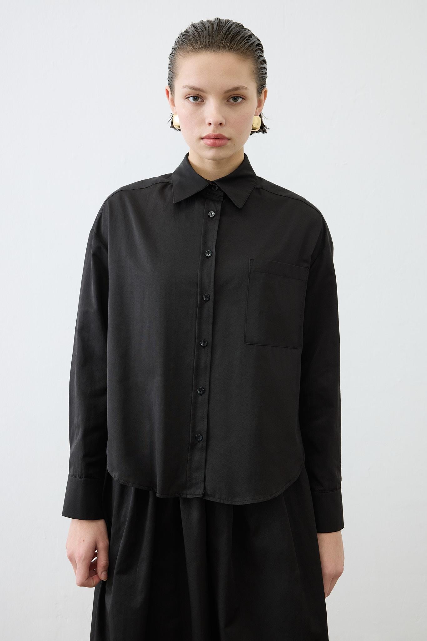 ADEN OVAL SHIRT BLACK