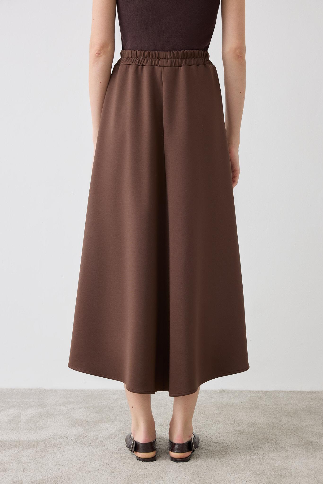 ALEX BIAS SKIRT DARK BROWN
