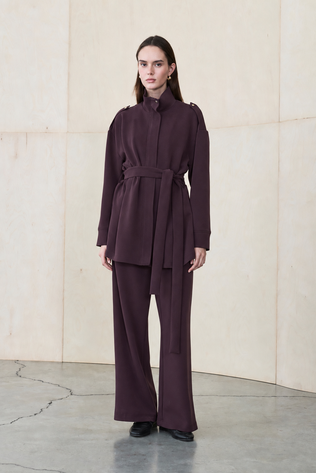 ALVA MODAL PANTS SET BURGUNDY