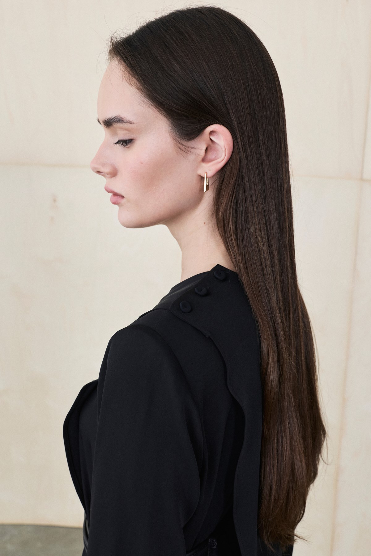 AMARA CREPE KAPAK DETAIL DRESS BLACK