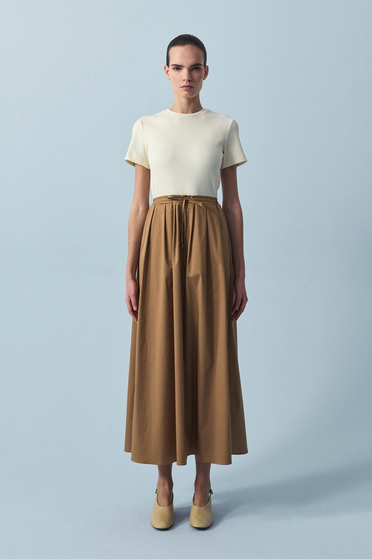 AXCEL KOTON ELBİSE - GÖMLEK TAKIM CAMEL